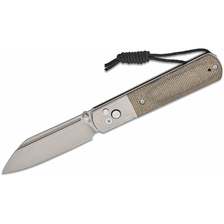 Couteau Artisan Cutlery Holm OD Green Lame Wharncliffe AR-RPM9 Manche Micarta Button Lock ATZ1875GODG - Livraison Gratuite