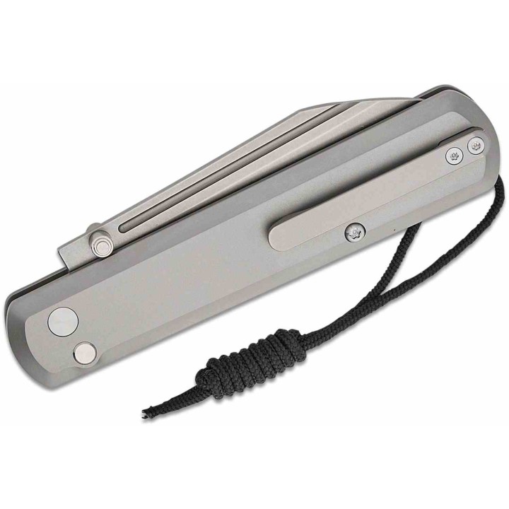 Couteau Artisan Cutlery Holm Titane Lame Wharncliffe Acier CPM S90V IKBS Button Lock Clip ATZ1875GGY - Livraison Gratuite