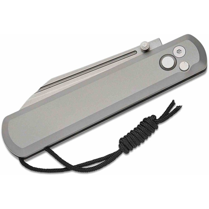 Couteau Artisan Cutlery Holm Titane Lame Wharncliffe Acier CPM S90V IKBS Button Lock Clip ATZ1875GGY - Livraison Gratuite