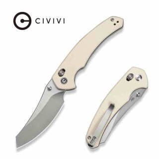 Couteau CIVIVI Sixgill Ivory Lame Reverse Tanto Nitro-V Satin Manche G-10 IKBS Crossbar Lock CIVC240502 - Livraison Gratuite