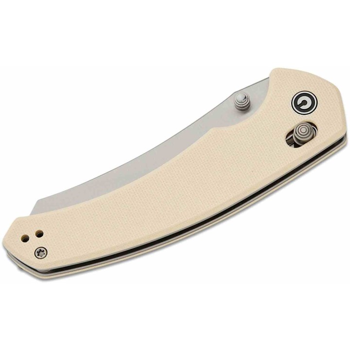 Couteau CIVIVI Sixgill Ivory Lame Reverse Tanto Nitro-V Satin Manche G-10 IKBS Crossbar Lock CIVC240502 - Livraison Gratuite