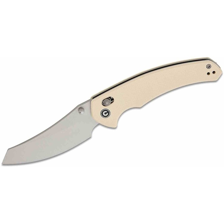 Couteau CIVIVI Sixgill Ivory Lame Reverse Tanto Nitro-V Satin Manche G-10 IKBS Crossbar Lock CIVC240502 - Livraison Gratuite