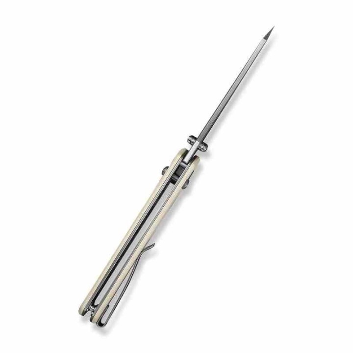 Couteau CIVIVI Sixgill Ivory Lame Reverse Tanto Nitro-V Satin Manche G-10 IKBS Crossbar Lock CIVC240502 - Livraison Gratuite
