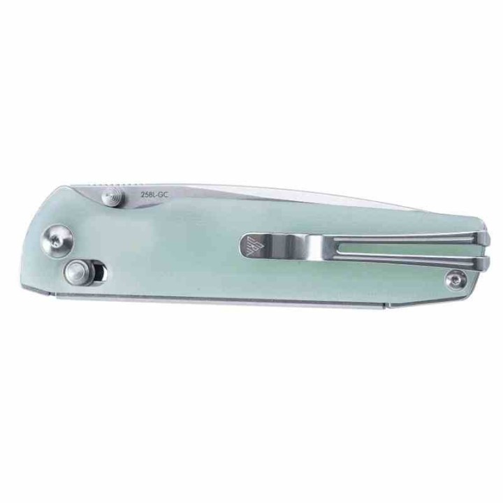 Couteau SRM 258L-GC Ambi-Lock Jade Lame Acier D2 Manche G10 IKBS Clip SRM258LGC - Livraison Gratuite