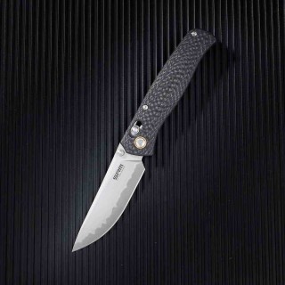 Couteau SRM 255L-CB2 Ambi-Lock Lame Composite 3 Couches Manche FCarbone IKBS Clip SRM255LCB2 - Livraison Gratuite