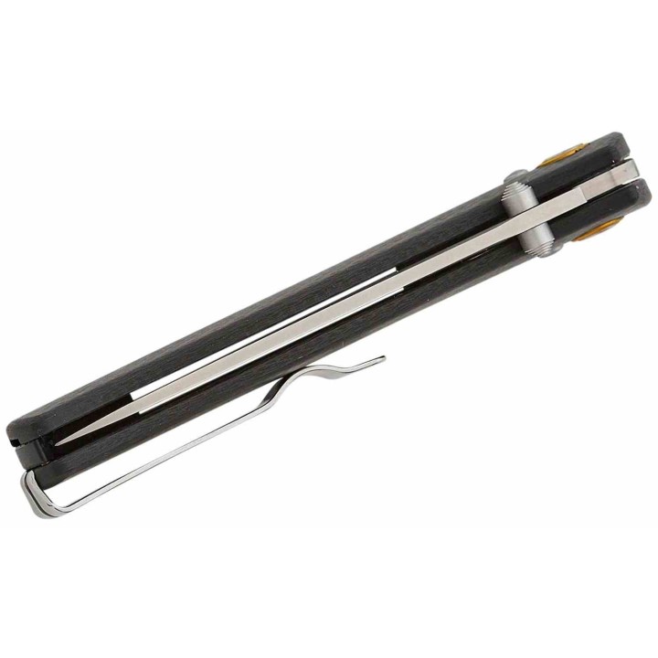 Couteau SRM 255L-CB2 Ambi-Lock Lame Composite 3 Couches Manche FCarbone IKBS Clip SRM255LCB2 - Livraison Gratuite