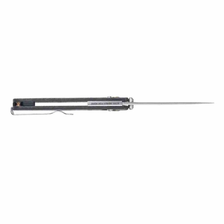 Couteau SRM 255L-CB2 Ambi-Lock Lame Composite 3 Couches Manche FCarbone IKBS Clip SRM255LCB2 - Livraison Gratuite