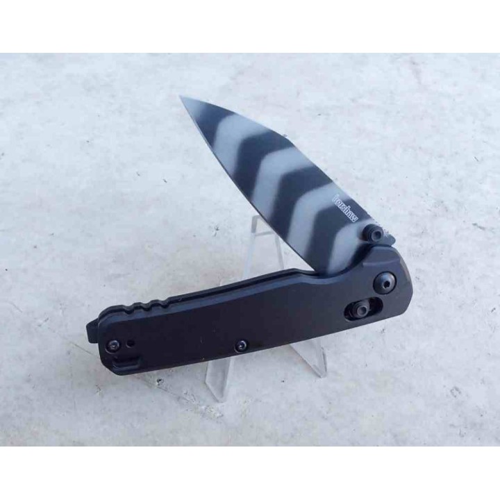 Couteau Kershaw Bel Air Tiger Stripe Camo Lame Acier CPM MagnaCut Manche Alu DuraLock USA KS6105TS - Livraison Gratuite.