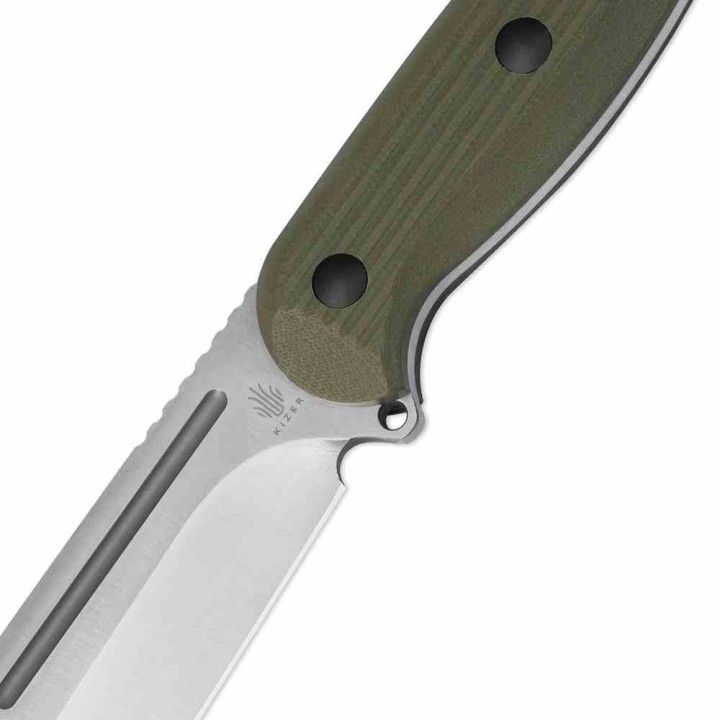 Couteau Kizer Ursa Major OD Green Clip Point Lame Acier AEB-L Manche G10 Etui Kydex KI1082A2 - Livraison Gratuite