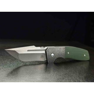 Couteau Begg Knives One Od Green Lame Tanto Recurve Acier VG10 Manche G10 Framelock Clip BG062 - Livraison Gratuite