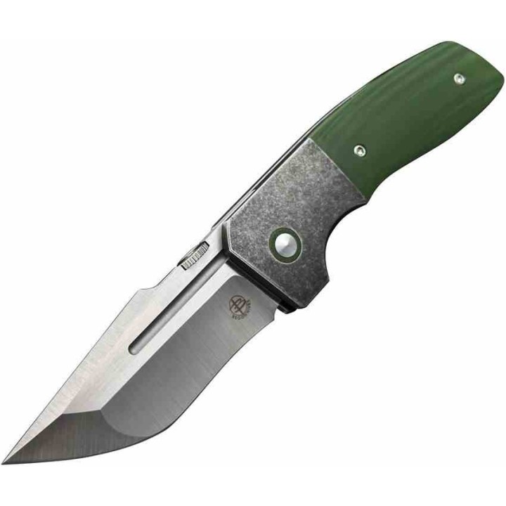 Couteau Begg Knives One Od Green Lame Tanto Recurve Acier VG10 Manche G10 Framelock Clip BG062 - Livraison Gratuite