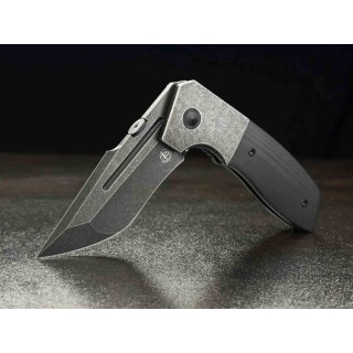 Couteau Begg Knives One Black Lame Tanto Recurve Acier VG10 Manche G10 Framelock Clip BG064 - Livraison Gratuite