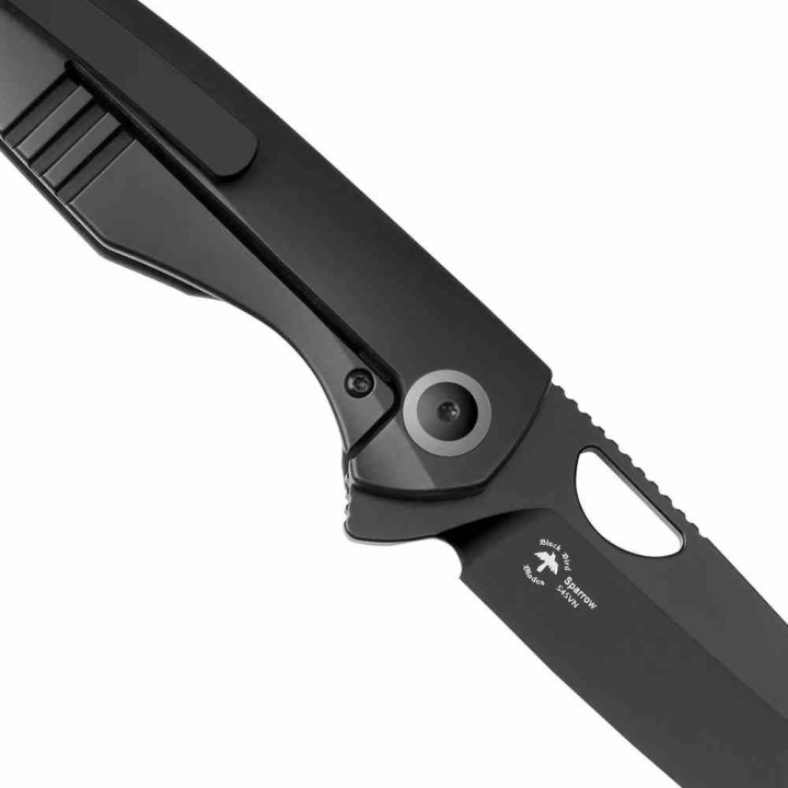 Couteau Kizer Sparrow FCarbone/TI Lame Reverse Tanto Acier CPM-S45VN Framelock IKBS KI3628A2 - Livraison Gratuite