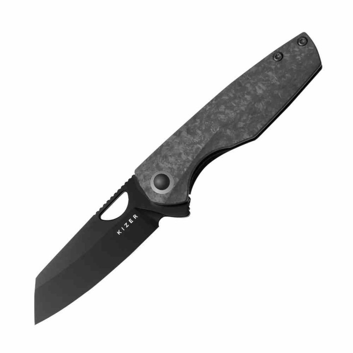Couteau Kizer Sparrow FCarbone/TI Lame Reverse Tanto Acier CPM-S45VN Framelock IKBS KI3628A2 - Livraison Gratuite