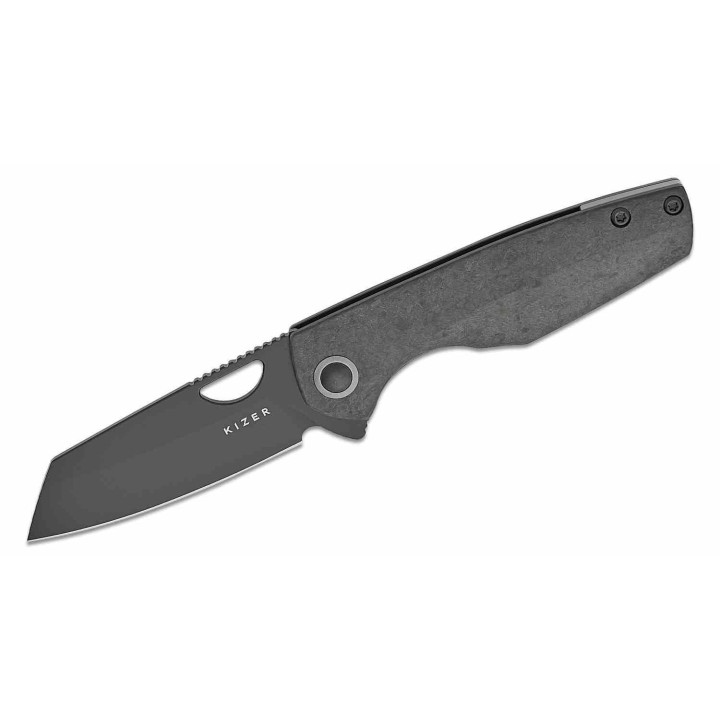 Couteau Kizer Sparrow FCarbone/TI Lame Reverse Tanto Acier CPM-S45VN Framelock IKBS KI3628A2 - Livraison Gratuite