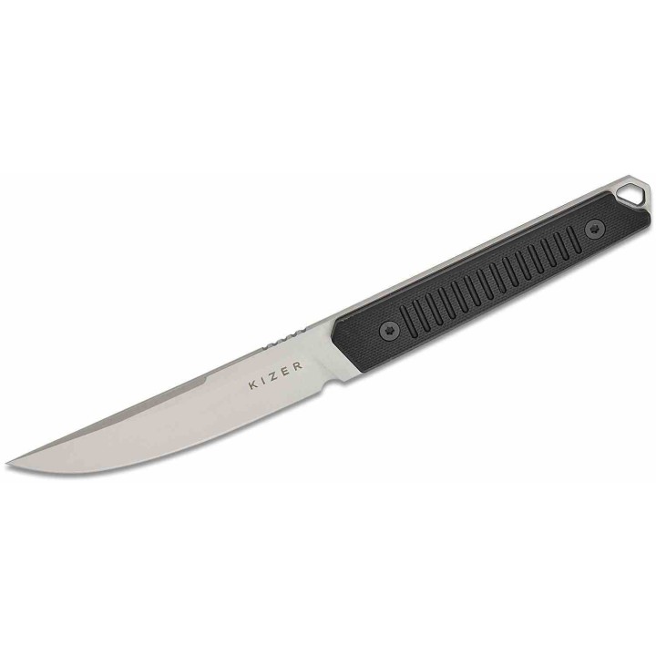 Couteau Kwaiken Lame Trailing Point Acier Nitro-V Manche G10 Black Etui Kydex KI1066A4 - Livraison Gratuite
