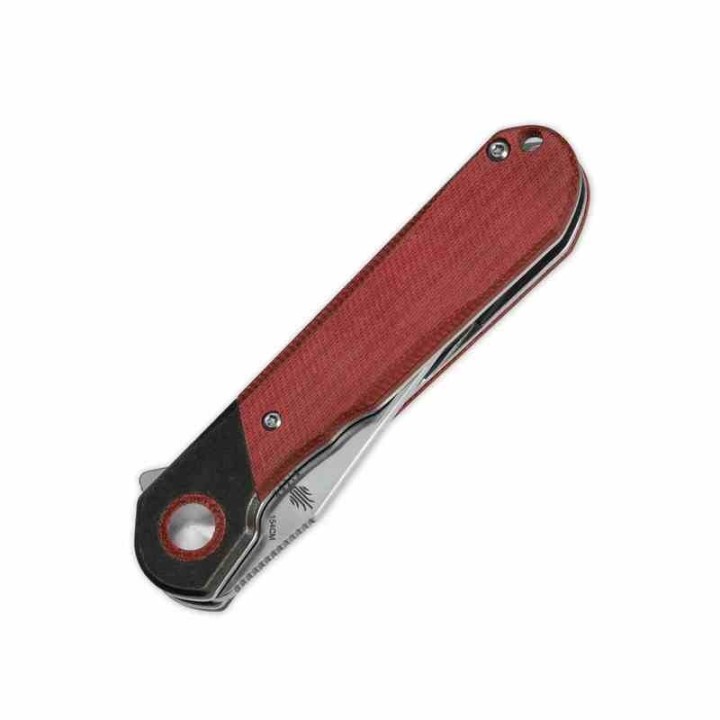 Couteau Kizer Comet Micarta Red Denim Lame Acier 154CM Manche Micarta IKBS Linerlock Clip KIV3614C4 - Livraison Gratuite