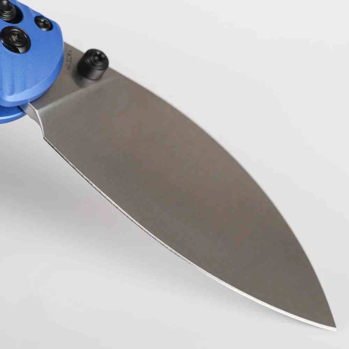 Couteau Vosteed Mini Nightshade Blue Lame Acier 14C28N Satin Manche Alu Crossbar Lock IKBS VOSA0216 - Livraison Gratuite