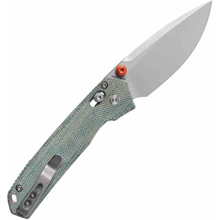 Couteau Vosteed Mini Psyop Teal Lame Acier Elmax Manche Micarta Crossbar Lock IKBS VOSA2305 - Livraison Gratuite