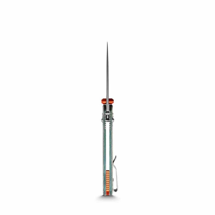 Couteau Vosteed Mini Psyop Teal Lame Acier Elmax Manche Micarta Crossbar Lock IKBS VOSA2305 - Livraison Gratuite