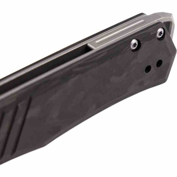 Couteau Tekto Knives F1 Alpha Lame Acier D2 Manche G10/FCarbone Linerlock Clip Made USA TKTF1CBKSL1 - Livraison Gratuite