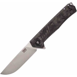 Couteau Tekto Knives F1 Alpha Lame Acier D2 Manche G10/FCarbone Linerlock Clip Made USA TKTF1CBKSL1 - Livraison Gratuite