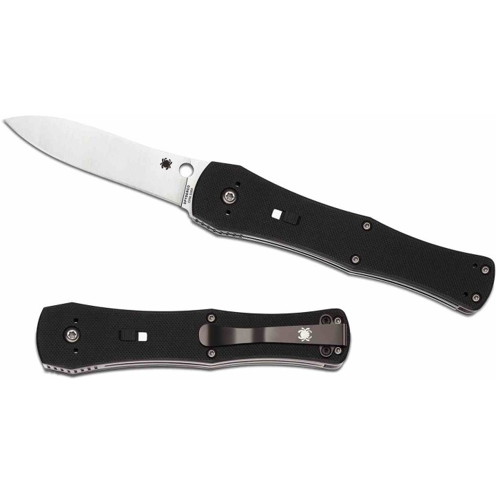 Couteau Spyderco JaniSong Balisong Lame Spear Point Acier CPM-S30V Manche G10 Slide Lock SC191GP -  Livraison Gratuite