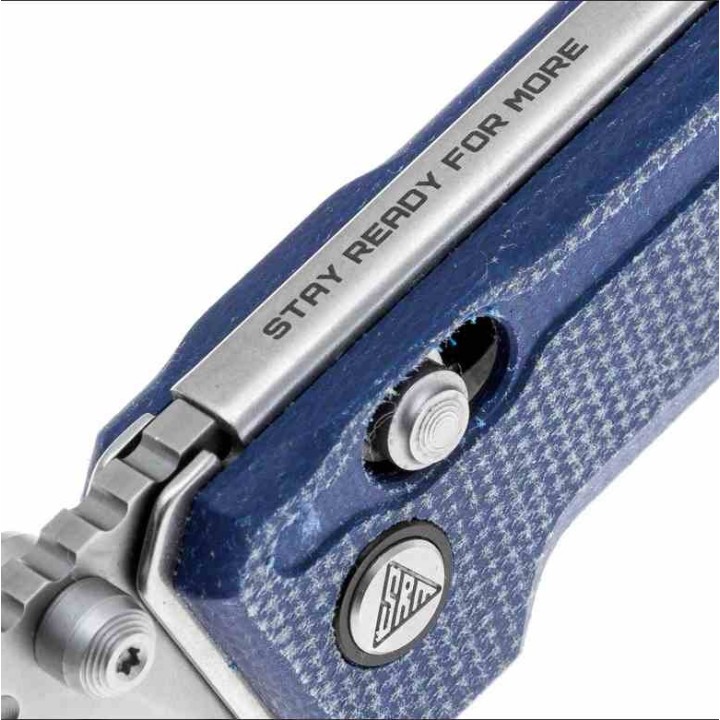 Couteau SRM Rubik 7228B-ME2 Lame Acier Laminé 140Cr Manche Micarta Ambi-Lock IKBS SRM7228BME2 - Livraison Gratuite