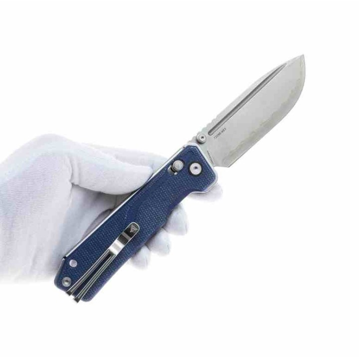 Couteau SRM Rubik 7228B-ME2 Lame Acier Laminé 140Cr Manche Micarta Ambi-Lock IKBS SRM7228BME2 - Livraison Gratuite