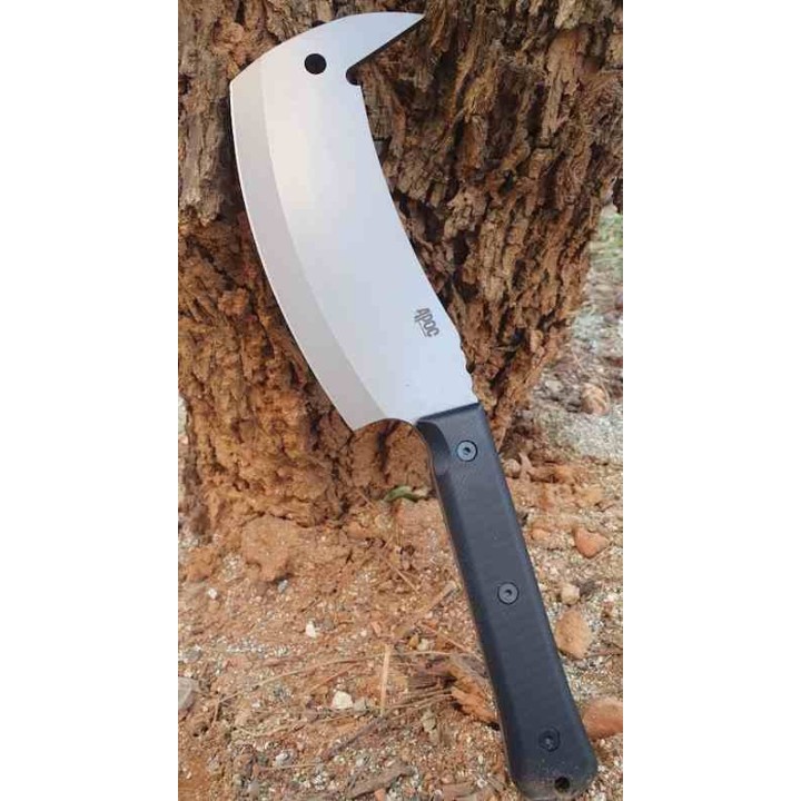 Couteau APOC Demko Rhino Hybrid Lame Cleaver Acier D2 Manche G10 Noir Etui Kydex DRK40012 - Livraison Gratuite