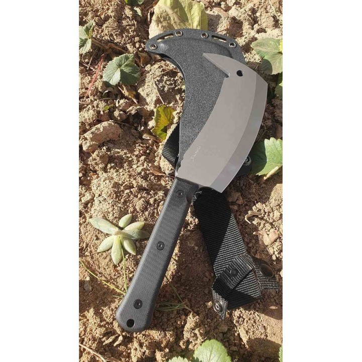 Couteau APOC Demko Rhino Hybrid Lame Cleaver Acier D2 Manche G10 Noir Etui Kydex DRK40012 - Livraison Gratuite