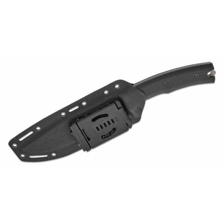 Couteau APOC Demko Bowie Lame Acier D2 Revêtue Titane Manche G10 Noir Etui Kydex DRK40021 - Livraison Gratuite