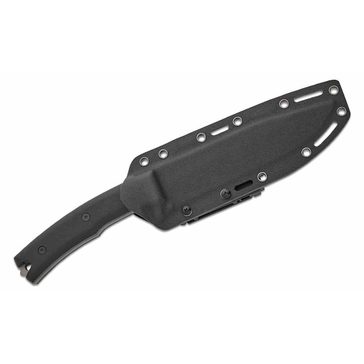 Couteau APOC Demko Bowie Lame Acier D2 Revêtue Titane Manche G10 Noir Etui Kydex DRK40021 - Livraison Gratuite