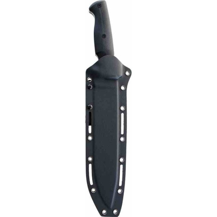 Couteau APOC Wallace Bowie Lame Acier D2 Revêtue Titane Manche G10 Noir Etui Kydex DRK40041 - Livraison Gratuite