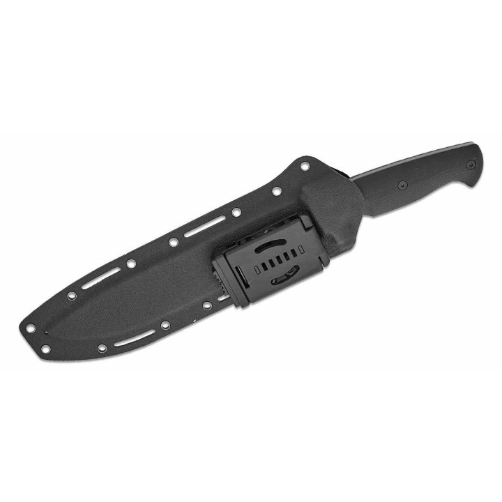 Couteau APOC Wallace Bowie Lame Acier D2 Revêtue Titane Manche G10 Noir Etui Kydex DRK40041 - Livraison Gratuite