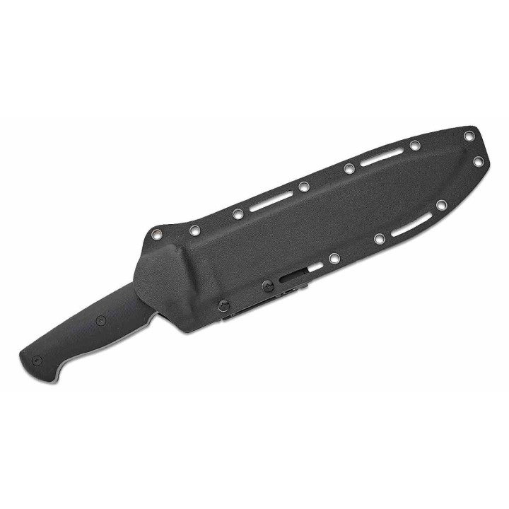 Couteau APOC Wallace Bowie Lame Acier D2 Revêtue Titane Manche G10 Noir Etui Kydex DRK40041 - Livraison Gratuite