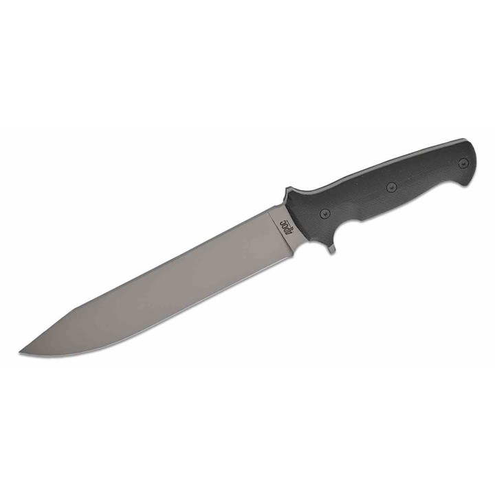 Couteau APOC Wallace Bowie Lame Acier D2 Revêtue Titane Manche G10 Noir Etui Kydex DRK40041 - Livraison Gratuite