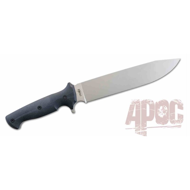 Couteau APOC Wallace Bowie Lame Acier D2 Revêtue Titane Manche G10 Noir Etui Kydex DRK40041 - Livraison Gratuite