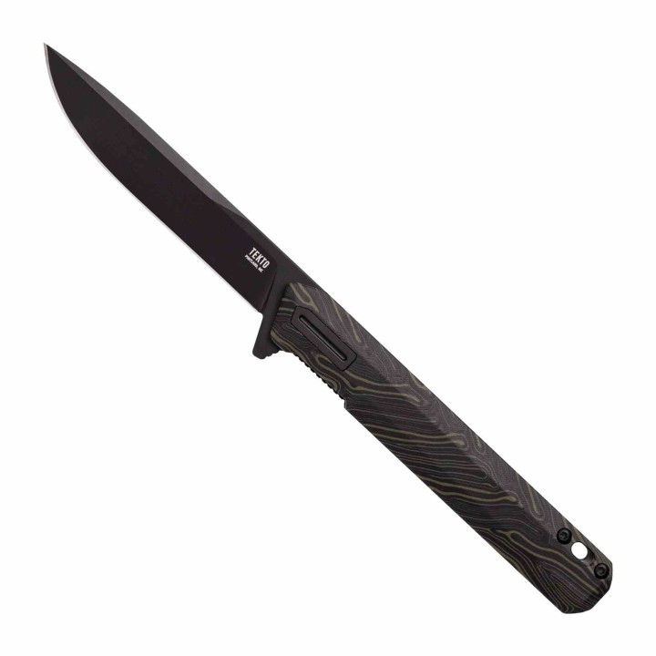 Couteau Tekto F2 Bravo Lame Drop Point D2 Manche G10/Damascus IKBS TKTF2GMXBK1 - Livraison Gratuite