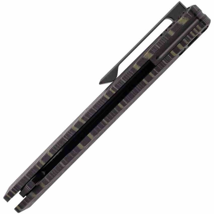 Couteau Tekto F2 Bravo Lame Drop Point D2 Manche G10/Damascus IKBS TKTF2GMXBK1 - Livraison Gratuite