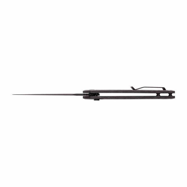 Couteau Tekto F3 Charlie Lame D2 Revêtue Titane Manche Fibre de Carbone Button Lock Clip USA TKTF3CBKBK1 - Livraison Gratuite