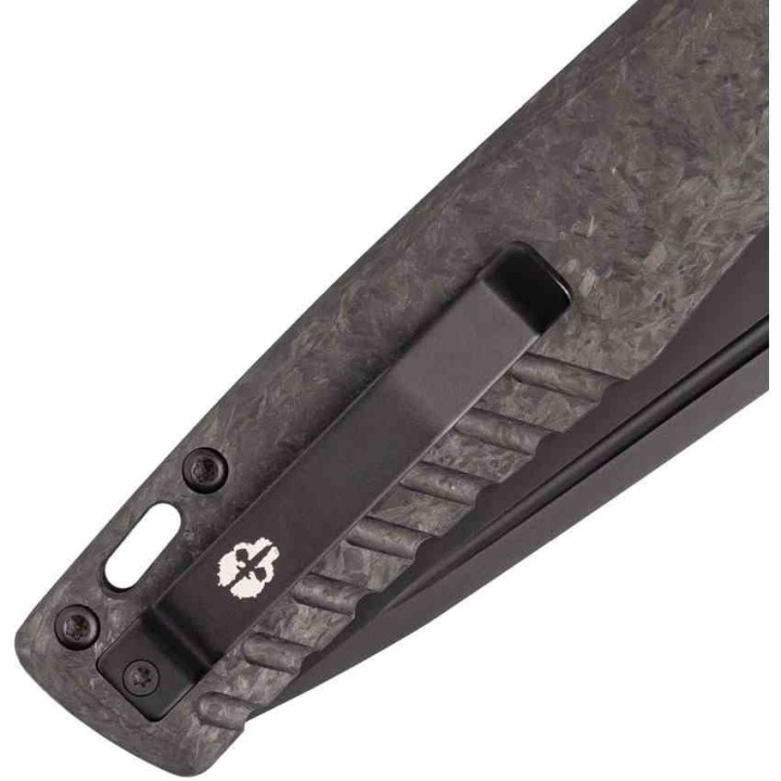 Couteau Tekto F3 Charlie Lame D2 Revêtue Titane Manche Fibre de Carbone Button Lock Clip USA TKTF3CBKBK1 - Livraison Gratuite