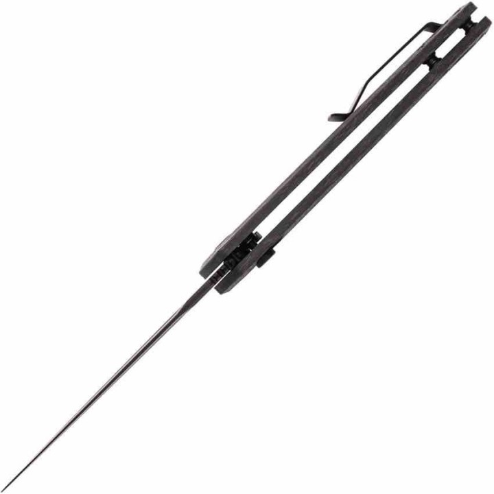 Couteau Tekto F3 Charlie Lame D2 Revêtue Titane Manche Fibre de Carbone Button Lock Clip USA TKTF3CBKBK1 - Livraison Gratuite
