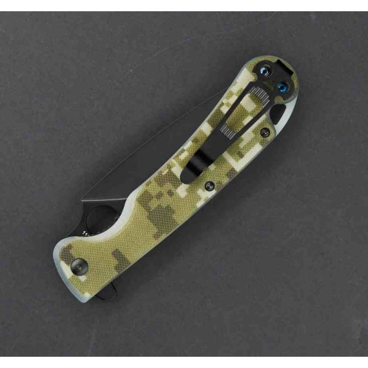 Couteau Daggerr Arrow Linerlock Camo Lame Dagger Acier D2 DLC Manche G10 Camo Clip DGR1CAMDLC - Livraison Gratuite