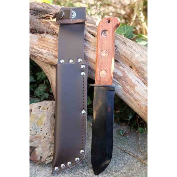 Bushcraft Couteau de Survie Sheffield MOD Pattern Survival Acier Carbone Phosphate Made In England SHE003 - Livraison Gratuite 
