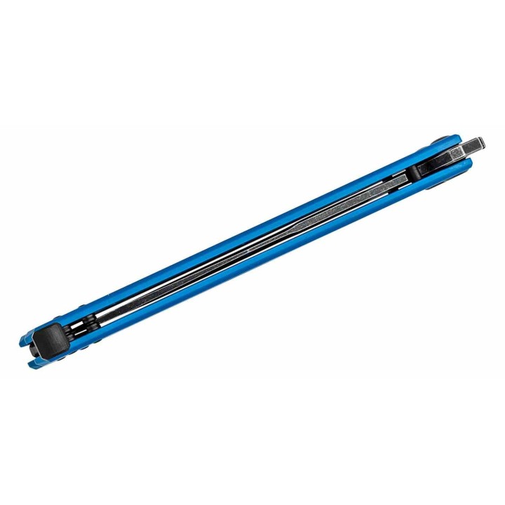 Couteau Balisong Kershaw Lucha Blue Lame Acier Sandvik 14C28N Blk Manche Acier Inox Latch USA KS5150BLUBW - Livraison Gratuite