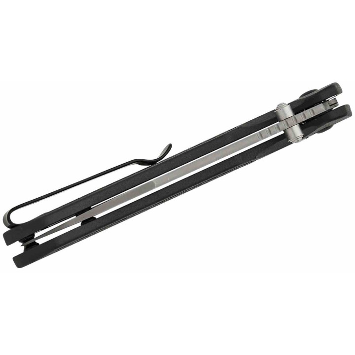 Couteau Pliant CJRB Pyrite-Light Lame Wharncliffe Acier Damas Manche FRN Noir Button Lock J1945DBK -  Livraison Gratuite