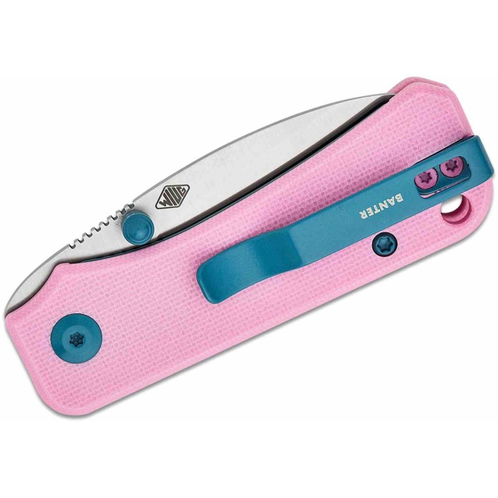 Couteau CIVIVI Baby Banter Pink Lame Acier Nitro-V Satin Manche G10 IKBS Liner Lock CIVC19068S10 - Livraison Gratuite