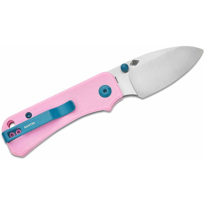 Couteau CIVIVI Baby Banter Pink Lame Acier Nitro-V Satin Manche G10 IKBS Liner Lock CIVC19068S10 - Livraison Gratuite