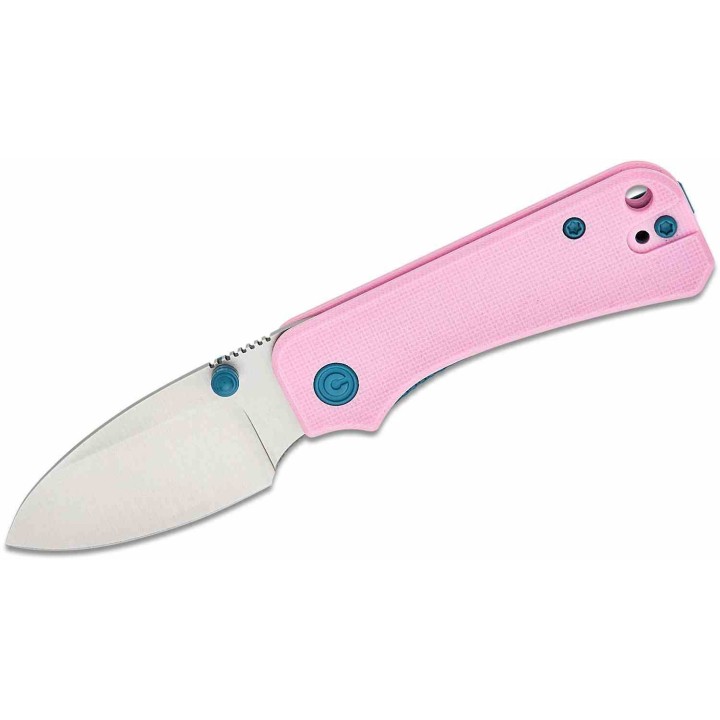 Couteau CIVIVI Baby Banter Pink Lame Acier Nitro-V Satin Manche G10 IKBS Liner Lock CIVC19068S10 - Livraison Gratuite